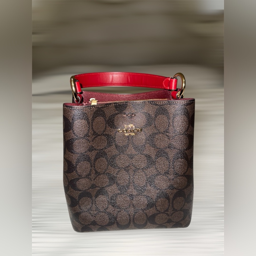 Coach Mini Town Bucket Bag In Signature Canvas